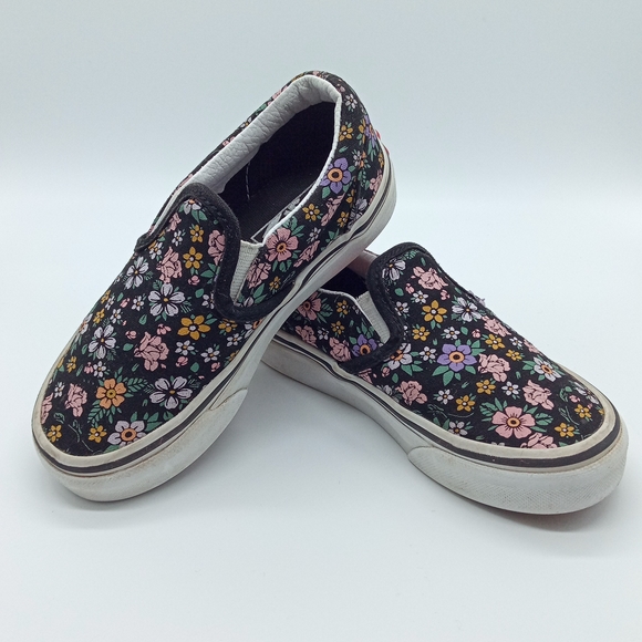 Vans Other - Vans Classic Fun Floral Slip-On Kids Skate Shoe